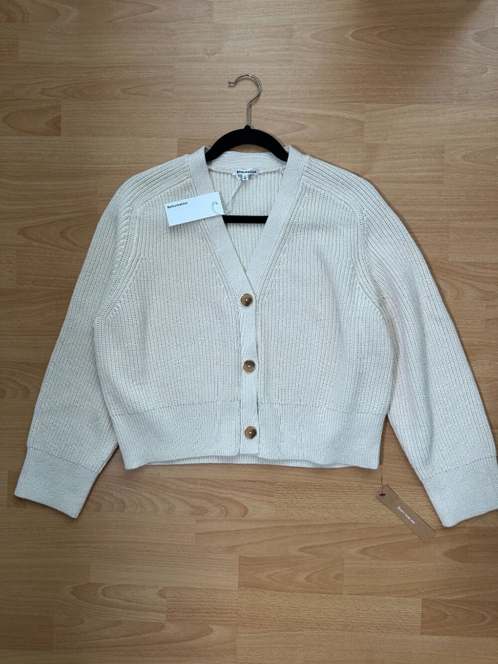 Reformation Jessa Cotton Cardigan NWT - Gossamer (M)